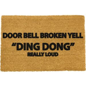 Wycieraczka Artsy Doormats Yell Ding Dong, 40x60 cm