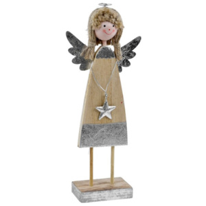 Dekoracyjny drewniany anioł Ego dekor Stela, wys. 21,5 cm
