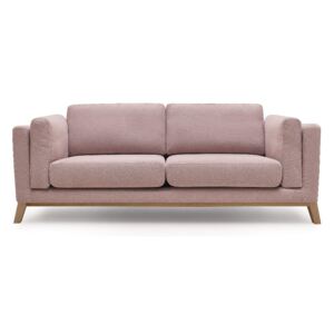 Różowa sofa 3-osobowa Bobochic Paris Enjoy