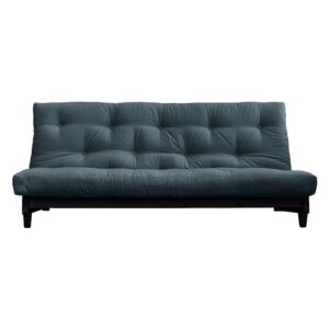 Sofa rozkładana z niebieskozielonym pokryciem Karup Fresh Black