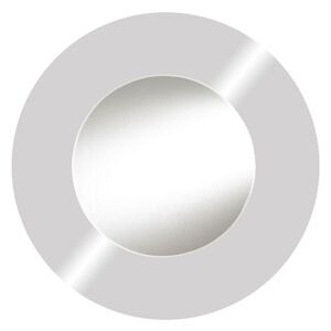 Nowoczesne lustro okrągłe biała rama 100x100