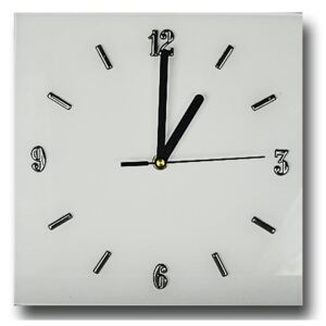 Elegancki zegar ścienny szklany 25x25 cm - kolory