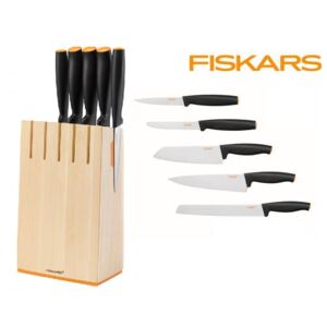 Fiskars Zestaw 5 noży w bloku Functional Form 1014211