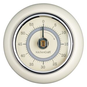 Magnetyczny minutnik w kremowym kolorze Kitchen Craft Living Nostalgia, ⌀ 7,5 cm