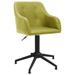 Obrotowe krzesło biurowe, zielone, tapicerowane tkaniną