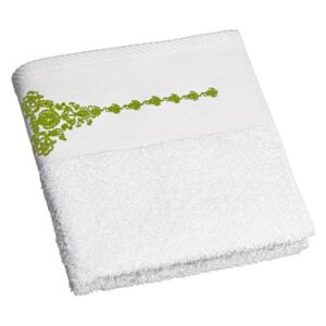 Haftowany ręcznik Edina biały 100x50