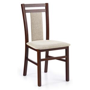 Modne krzesło drewniane Hubis ciemny orzech