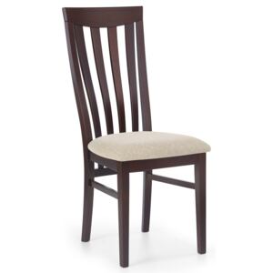 Krzesło Venus z drewna litego, ciemny orzech