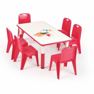 Uroczy stolik dziecięcy BAMBI czerwień