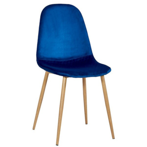 Krzesło SIMON plaster miodu/ niebieski/ noga dąb