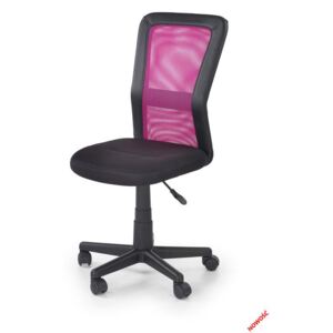Nowoczesny fotel młodzieżowy GIGI czarno - różowy