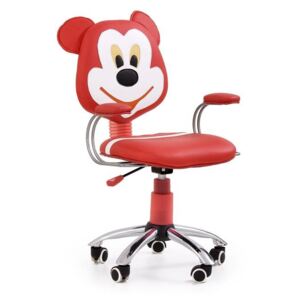 Krzesło obrotowe dla młodzieży MIKE czerwono-kremowe