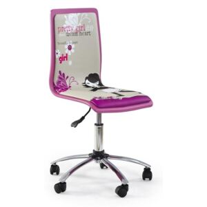 Krzesło dla dzieci i młodzieży FUN różowo-szare