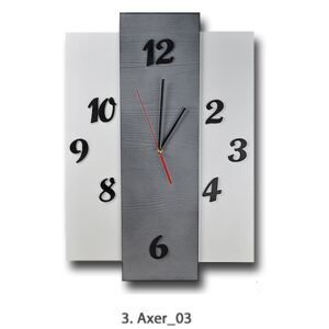 Nowoczesny zegar drewniany duży AXER