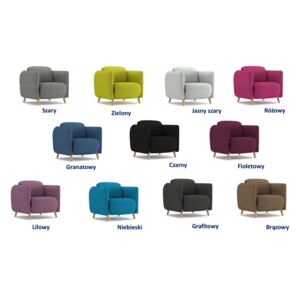 Nietuzinkowy fotel TILLI - 11 kolorów