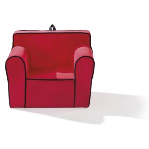 Fotel dziecięcy Comfort, tapicerowany, dł.61 x szer.49 x wys.52 cm - czerwony