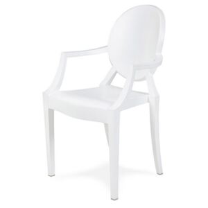 Krzesło z podłokietnikami matowe Louis Ghost PP