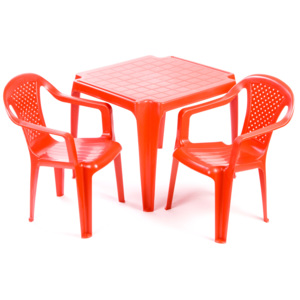 Grand Soleil Stolik i dwa krzesła dla dzieci, czerwone, BEZPŁATNY ODBIÓR: WROCŁAW!