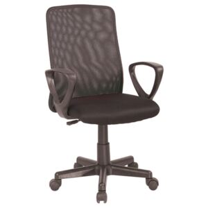 Czarny obrotowy fotel biurowy Q-083