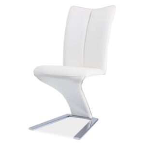Krzesło z ekoskóry na wygiętej nodze H040