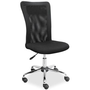 Czarne obrotowe krzesło biurowe Q-122