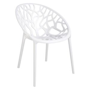 Designerskie białe krzesło Koral