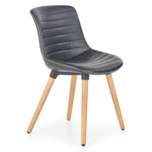 Krzesło z ekoskóry na drewnianych nogach K267