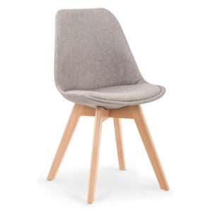 Tapicerowane krzesło na drewnianych nogach K303