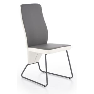 Dwukolorowe krzesło ze skóry ekologicznej K300