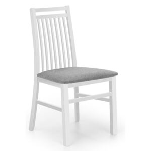 Krzesło do jadalni z tapicerowanym siedziskiem Hubert 9 białe