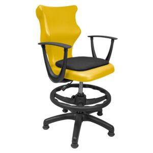 Krzesło szkolne z podłokietnikami i podnóżkiem Twist Soft