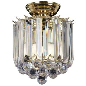 Sufitowa LAMPA kryształowa FARGO-BP Endon glamour OPRAWA crystals plafon mosiądz