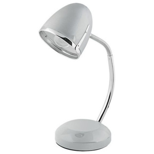 Lampka biurkowa Pocatello 1 x 18 W E27 srebrna