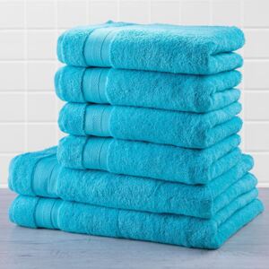 Zestaw ręczników frotte i ręczników kąpielowych MEXICO jasnoniebieski 6 szt