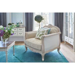 Fotel wypoczynkowy ELODIE I beżowo-biały