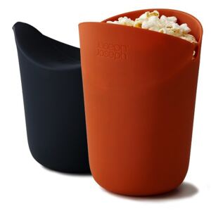 Zestaw 2 pojemników do popcornu Joseph Joseph M-Cuisine pomarańczowy i szary