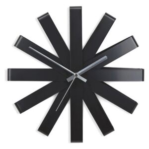 Zegar ścienny 32x8,5cm Umbra Ribbon czarny