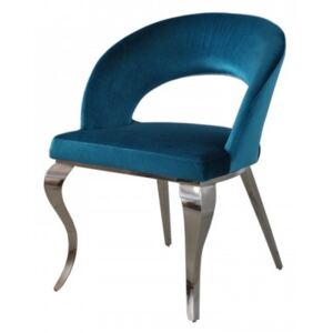 Krzesło glamour Anatole Dark Blue - nowoczesne krzesło tapicerowane
