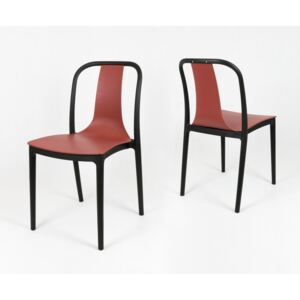 SK Design KR053 Czerwone Krzesło - Czerwony || Czarny