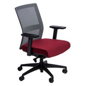 Fotel biurowy Press szary/czerwony - Szary || Czerwony
