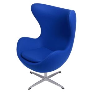Fotel Jajo niebieski ciemny kaszmir 118 Premium - Granatowy