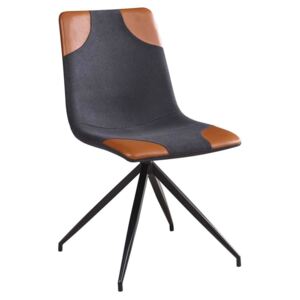 Krzesło LARS szary+brązowy/czarny - Brązowy