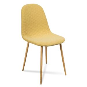 Krzesło TIMOR hexagen H40 żółty/dąb - Żółty