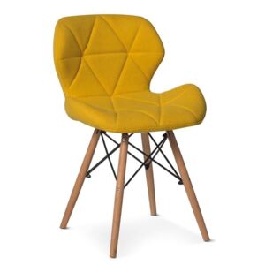 Krzesło ELIOT 2 żółty/buk - Żółty