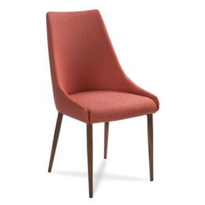 Krzesło OLIVIER W H75 łososiowy+orzech - Różowy