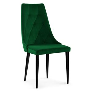 Krzesło CAREN II VELVET zielony/czarny-met/ KR19 - Zielony