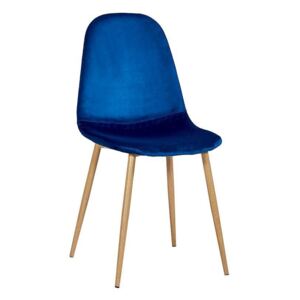 Krzesło SIMON plaster miodu/ niebieski/ noga dąb - Niebieski