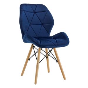 Krzesło BIG ELIOT velvet c.niebieski - Granatowy