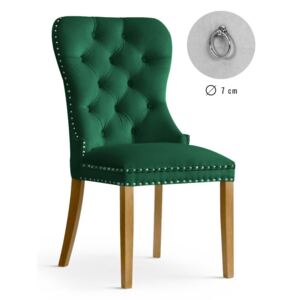 Krzesło MADAME zielony/noga dąb /BL78 - Zielony