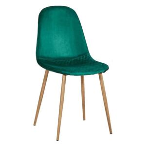 Krzesło SIMON plaster miodu/ zielony/ noga dąb - Zielony